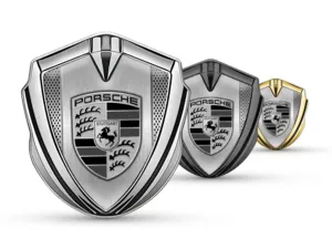 Porsche Metallico Cupolato Emblema Look Moderno Stile High-End